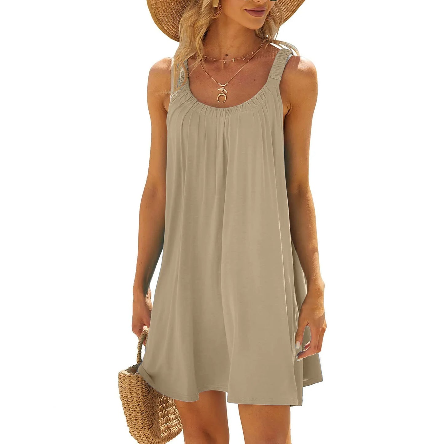 LM | Elegant sleeveless mini dress