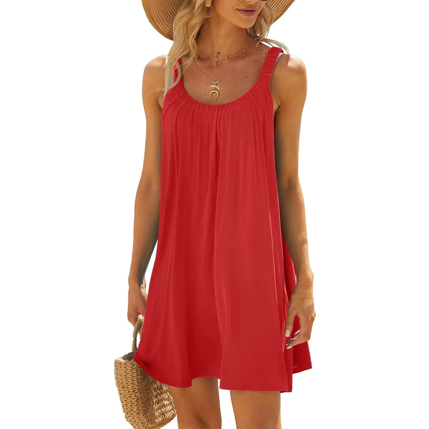 LM | Elegant sleeveless mini dress