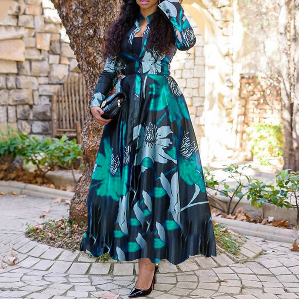 LM | Elegant dress with floral pattern