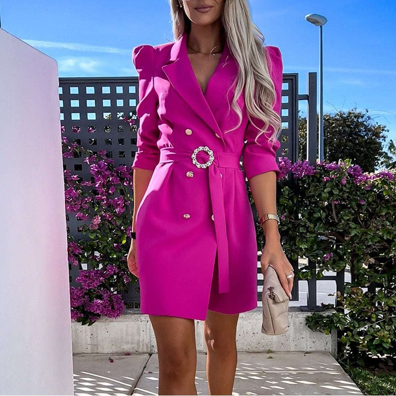 LM | Blazer dress with belt
