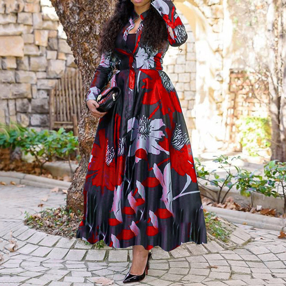 LM | Elegant dress with floral pattern