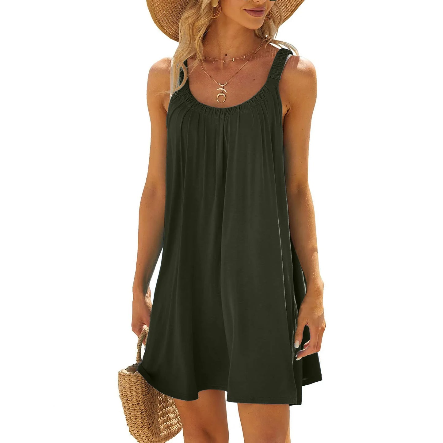 LM | Elegant sleeveless mini dress