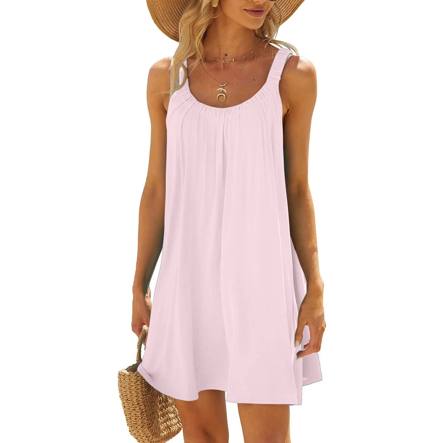 LM | Elegant sleeveless mini dress