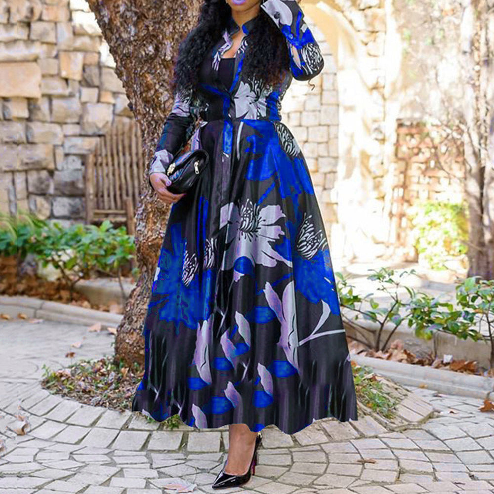 LM | Elegant dress with floral pattern