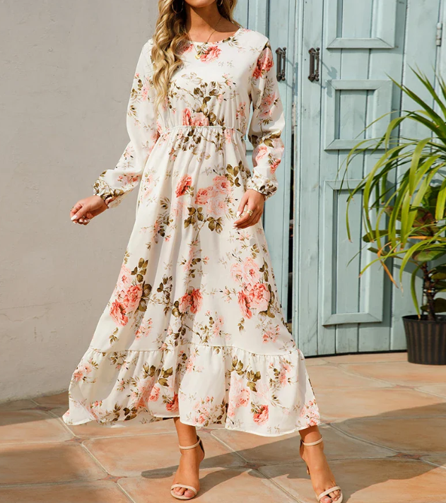 LM | Bohème with floral pattern dress