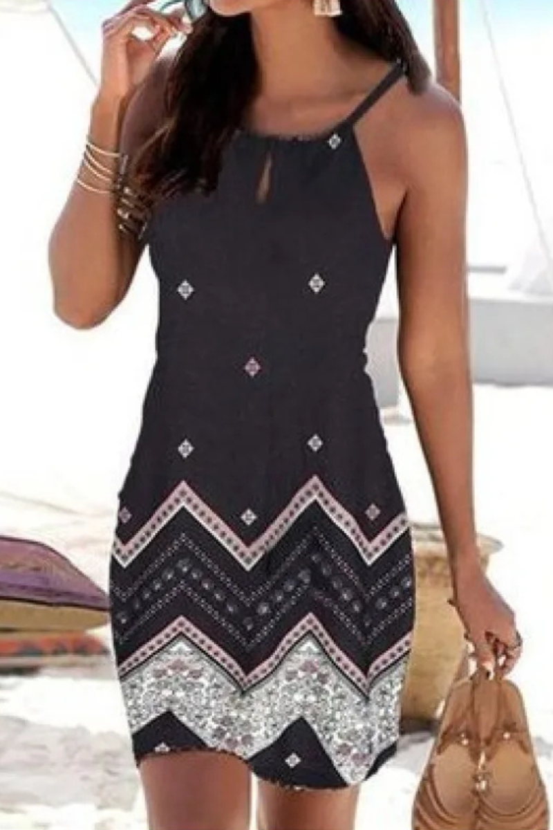 LM | Casual Mini Halter Beach Dress