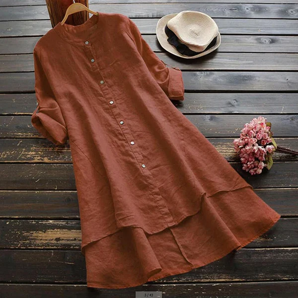 LM | Oversize summer dress in cotton and linen
