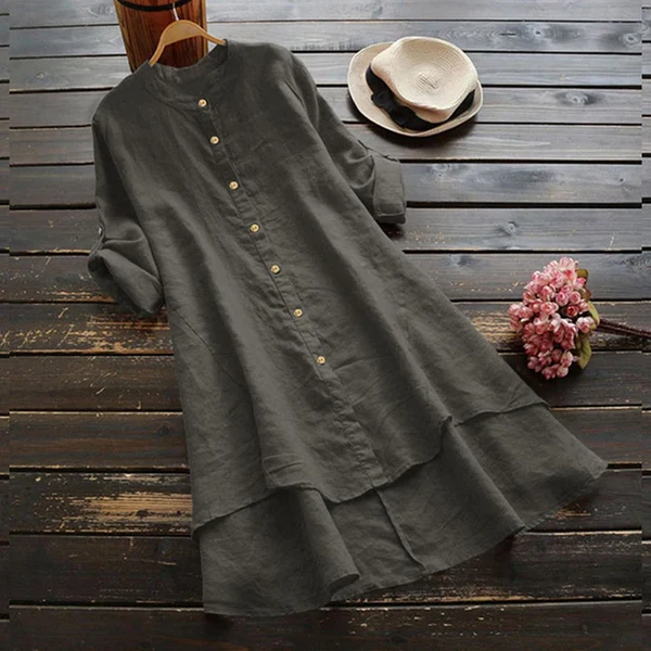 LM | Oversize summer dress in cotton and linen