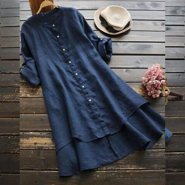 LM | Oversize summer dress in cotton and linen