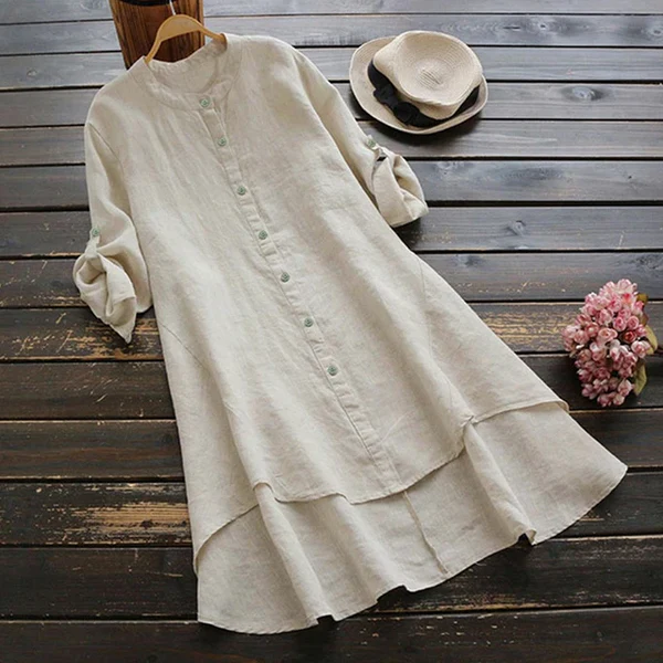 LM | Oversize summer dress in cotton and linen