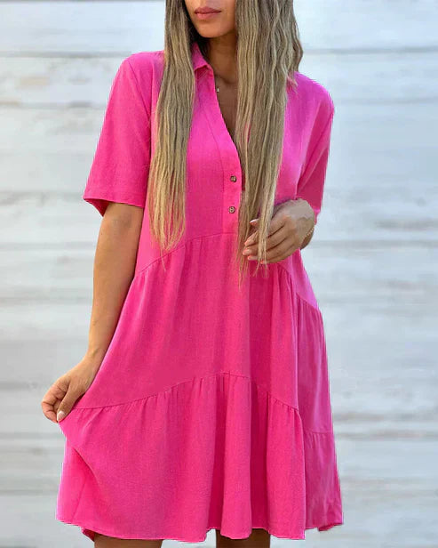 LM | Comfortable dress with turn-ups
