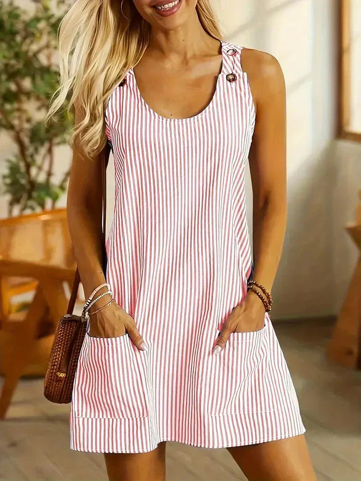 LM | Striped sleeveless dress