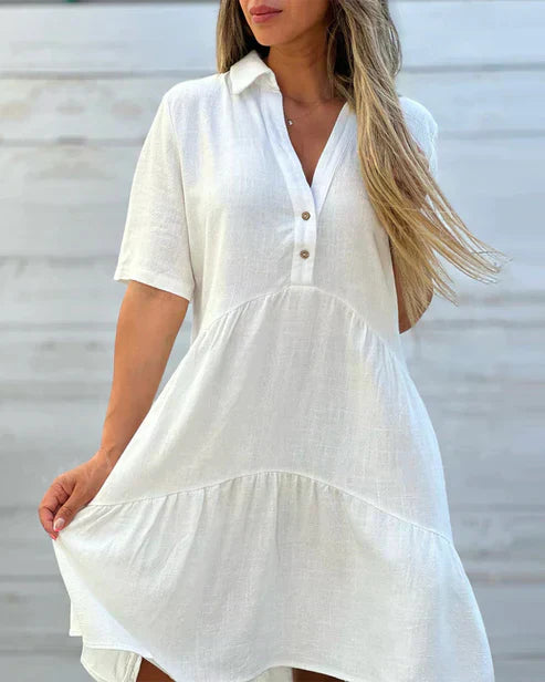 LM | Comfortable dress with turn-ups