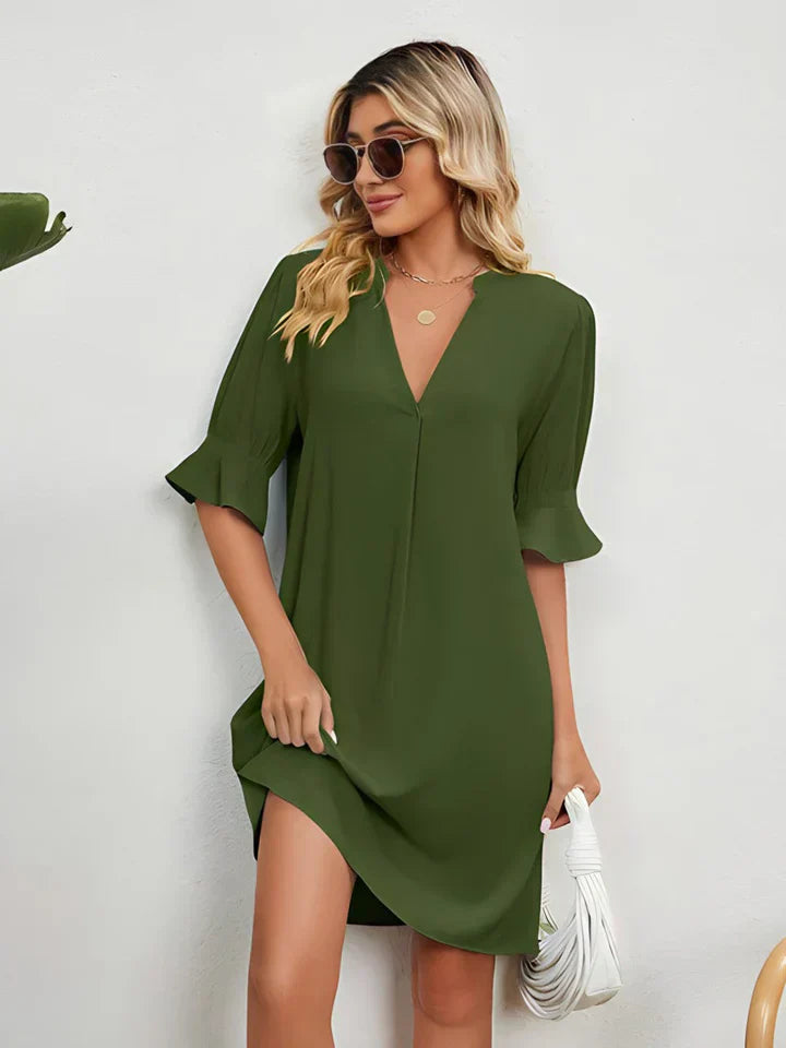 LM | Ladies V-neck summer dress