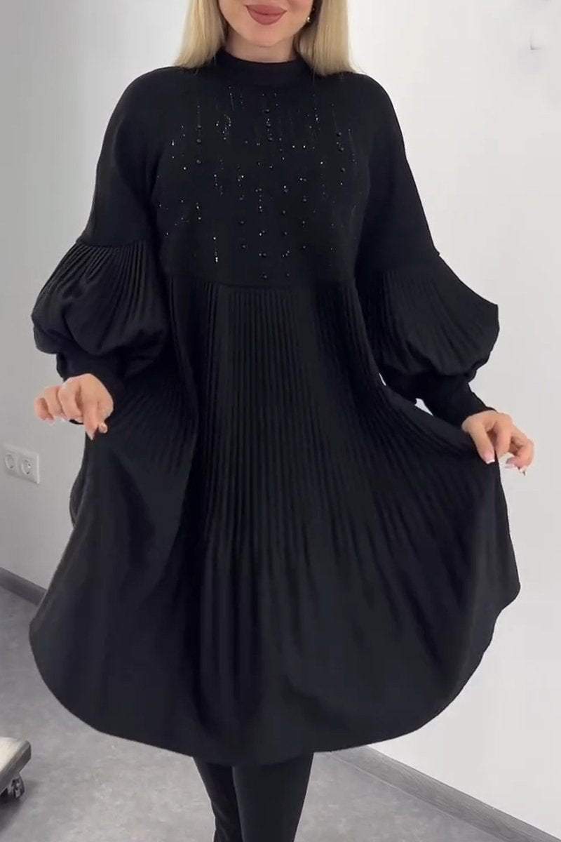 LM | Pleated belly dress