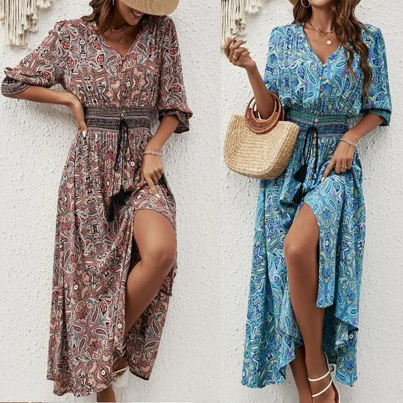 MB | Boho Maxikleid mit Schlitz