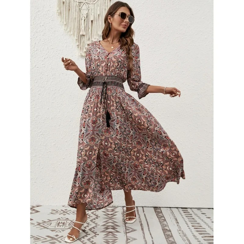 MB | Boho Maxikleid mit Schlitz