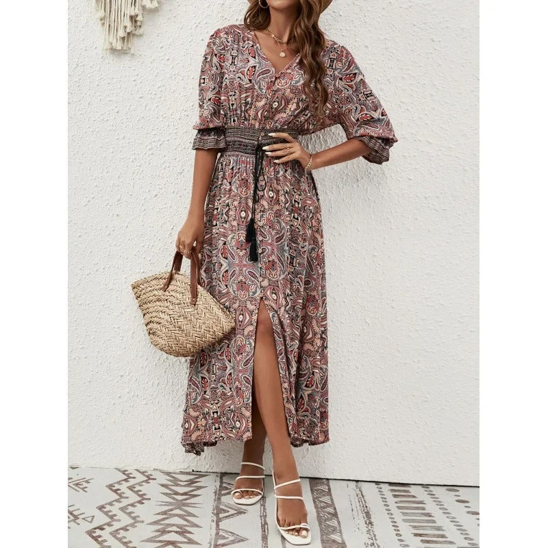 MB | Boho Maxikleid mit Schlitz