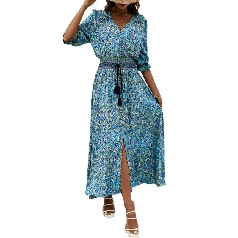 MB | Boho Maxikleid mit Schlitz