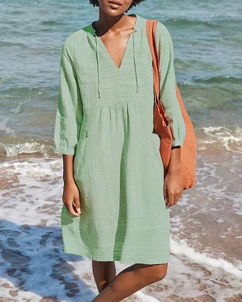 LM | Stylish and comfortable loose shirt dress for women