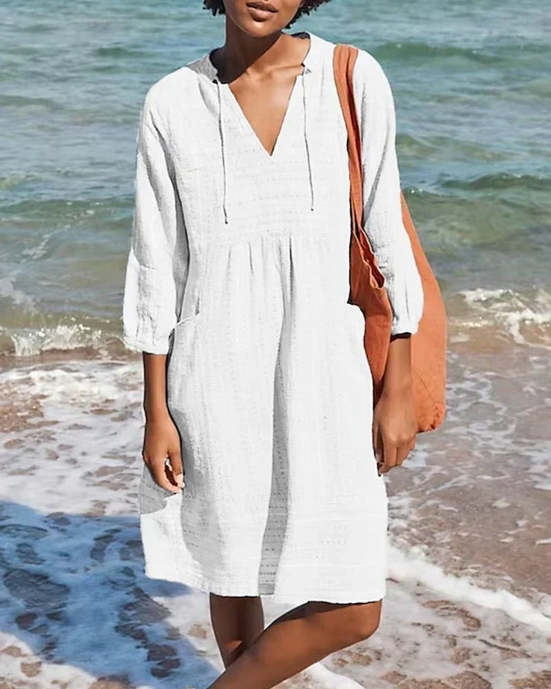 LM | Stylish and comfortable loose shirt dress for women