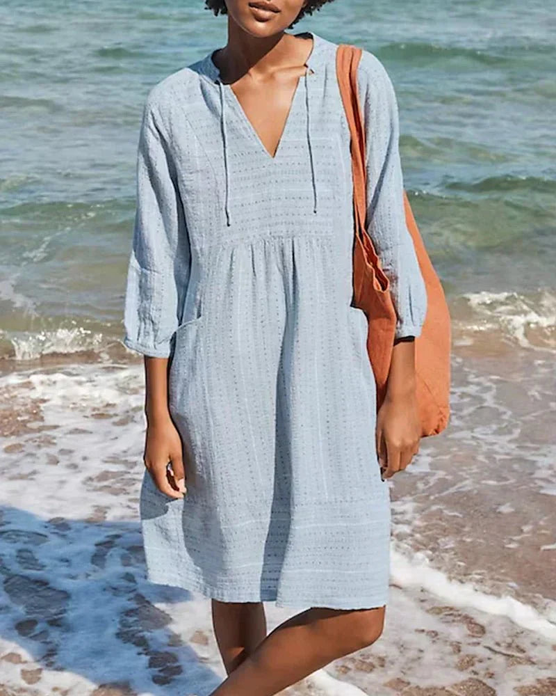LM | Stylish and comfortable loose shirt dress for women