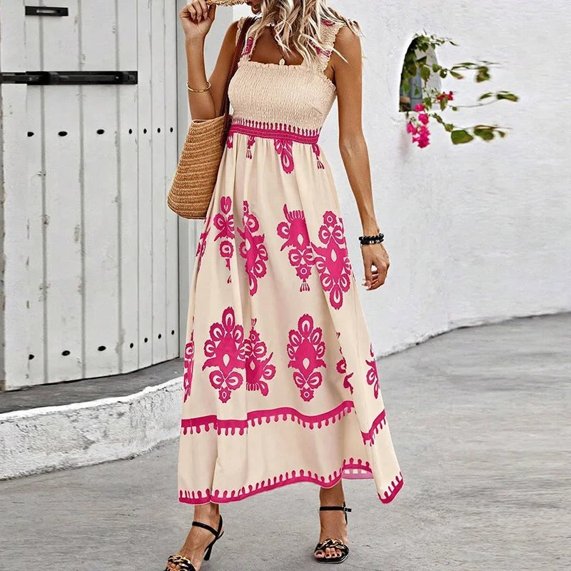 LM | Sleeveless dress with square neckline