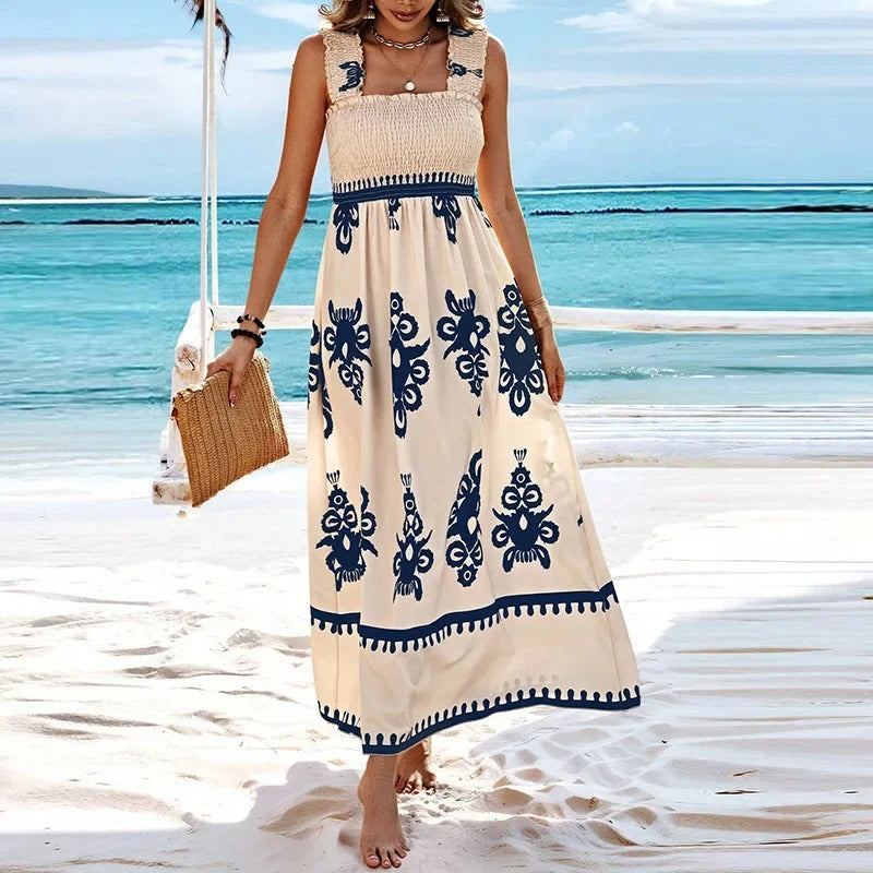 LM | Sleeveless dress with square neckline