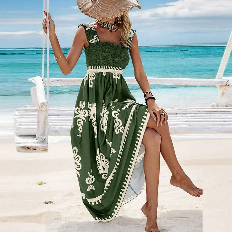 LM | Sleeveless dress with square neckline