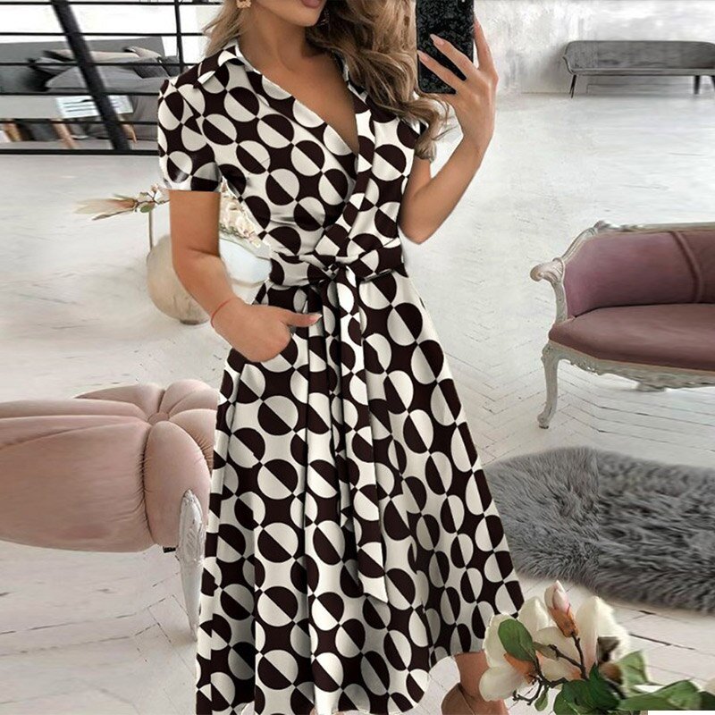 LM | A-line dress with bow tie