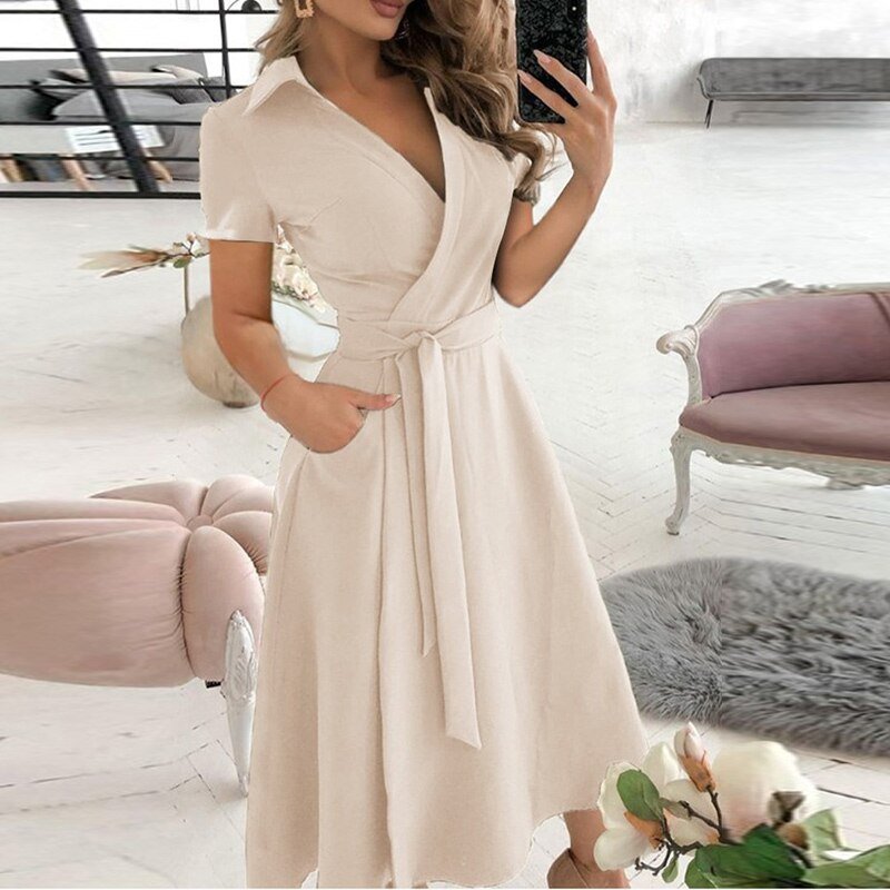LM | A-line dress with bow tie