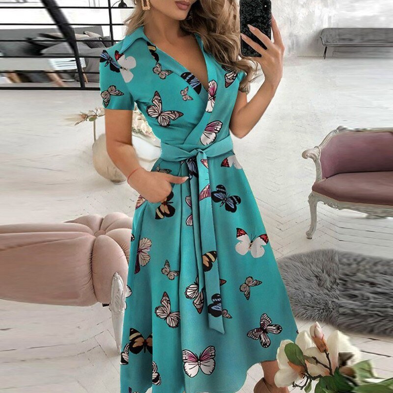 LM | A-line dress with bow tie