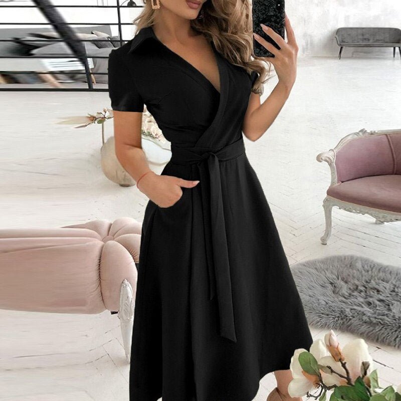 LM | A-line dress with bow tie