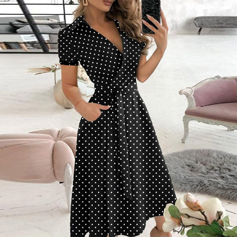 LM | A-line dress with bow tie