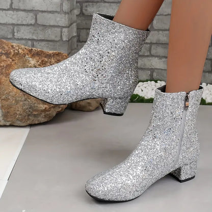 LM | PATTERN HEEL PARTY BOOTS
