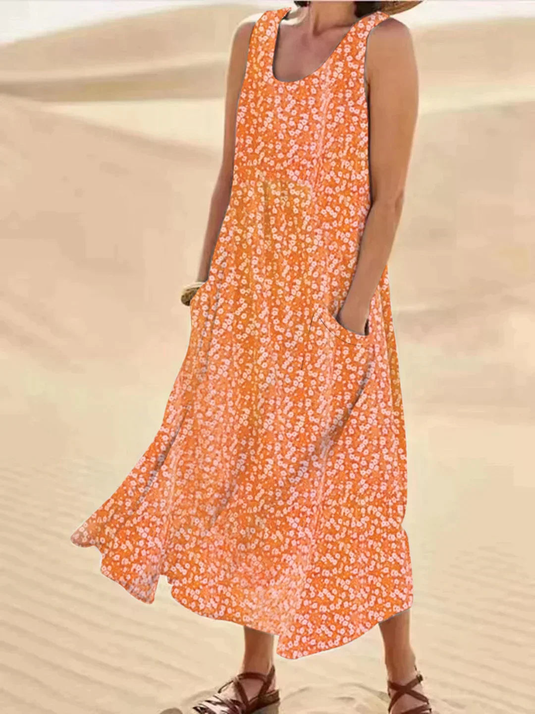 TS | Floral maxi dress with pocket detail