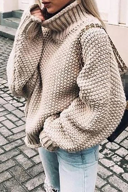 TS | Cozy oversized turtle-neck sweater