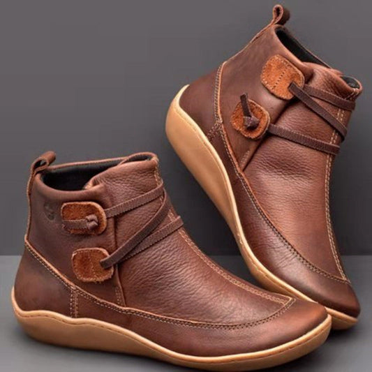 LM | pointed leather boots for women