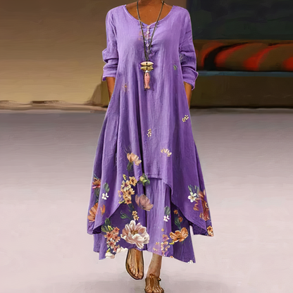 LM | Elegant women's cotton summer dress