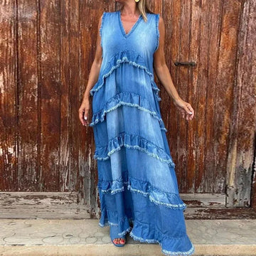 LM | V-neck casual dress for women