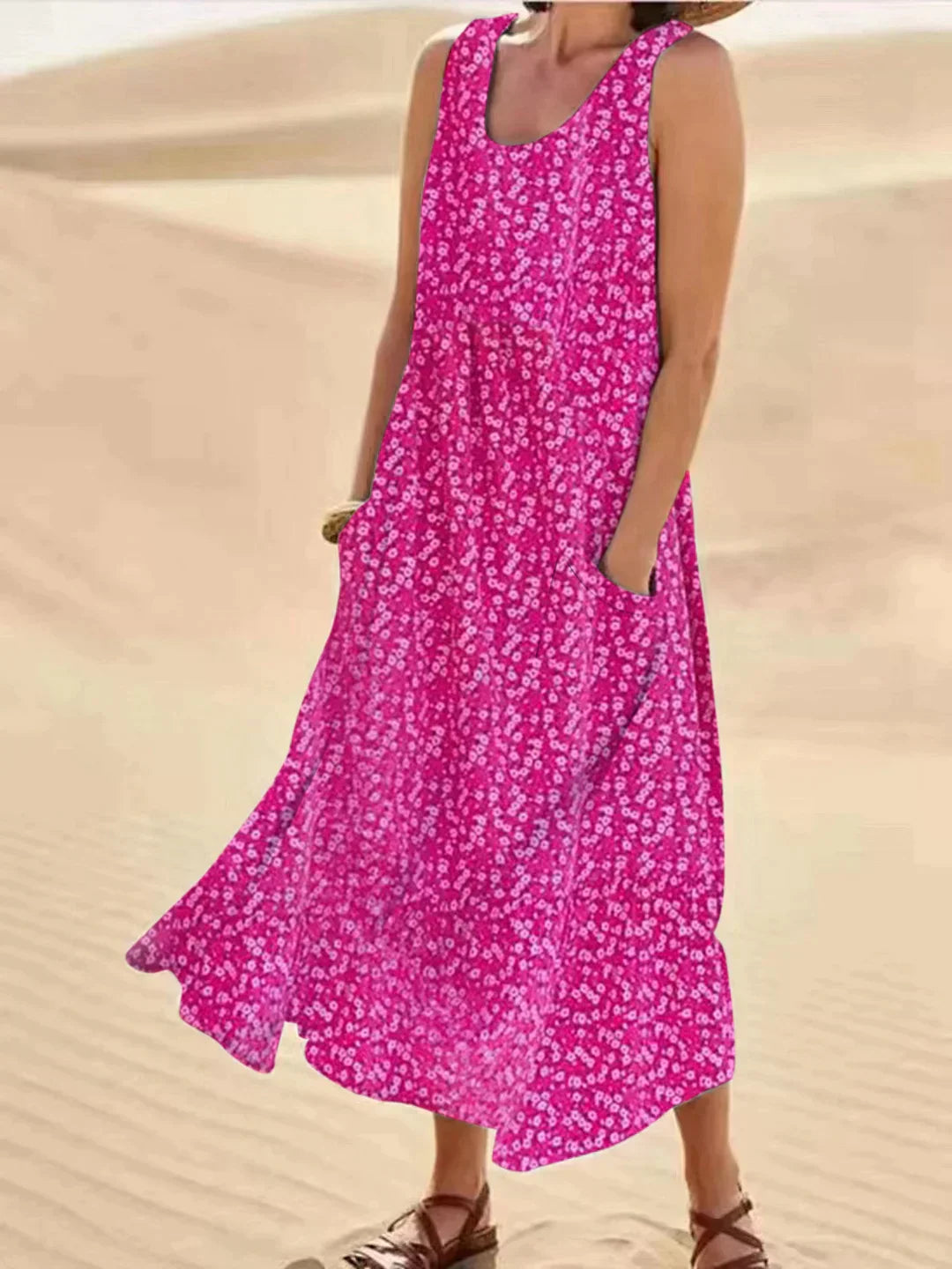 TS | Floral maxi dress with pocket detail