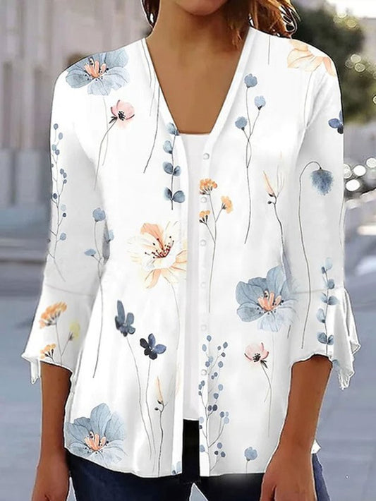 TS | Marta - Casual, loose kimono with floral pattern