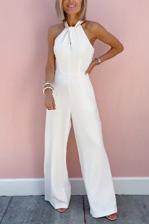 LM | Sleeveless jumpsuit with wide waist and wide leg (7 colors)