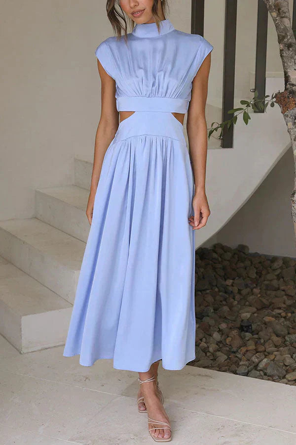 LM | Ladies pleated maxi dress