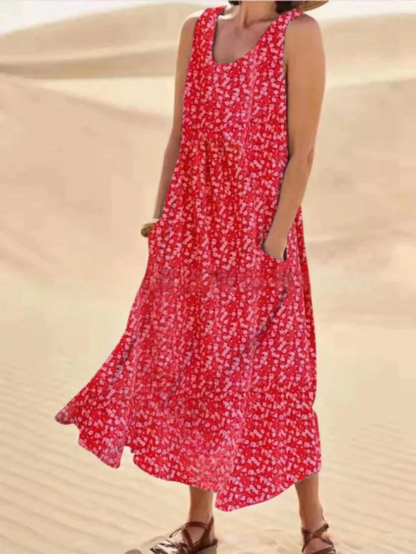 TS | Floral maxi dress with pocket detail