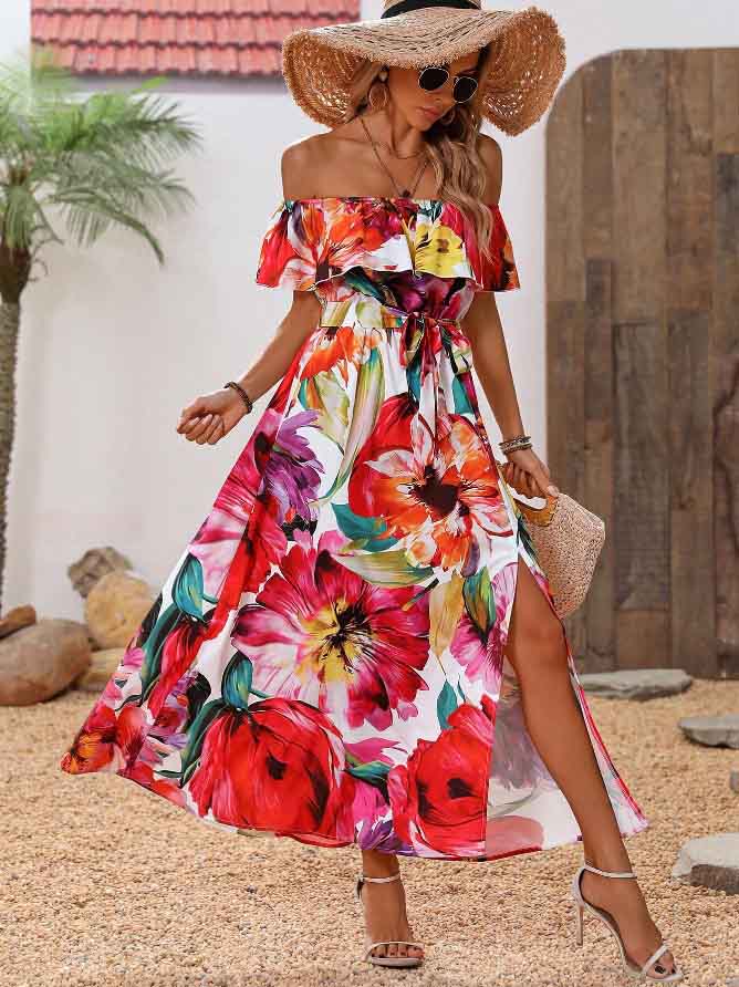 LM | Printed long dress