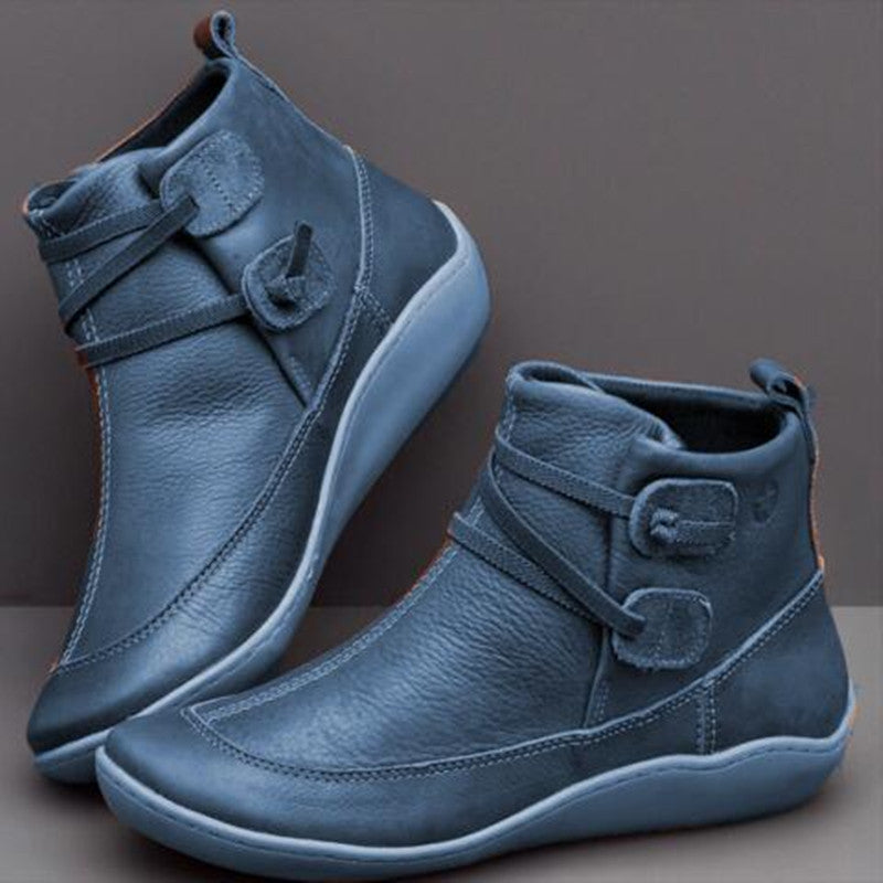 LM | pointed leather boots for women
