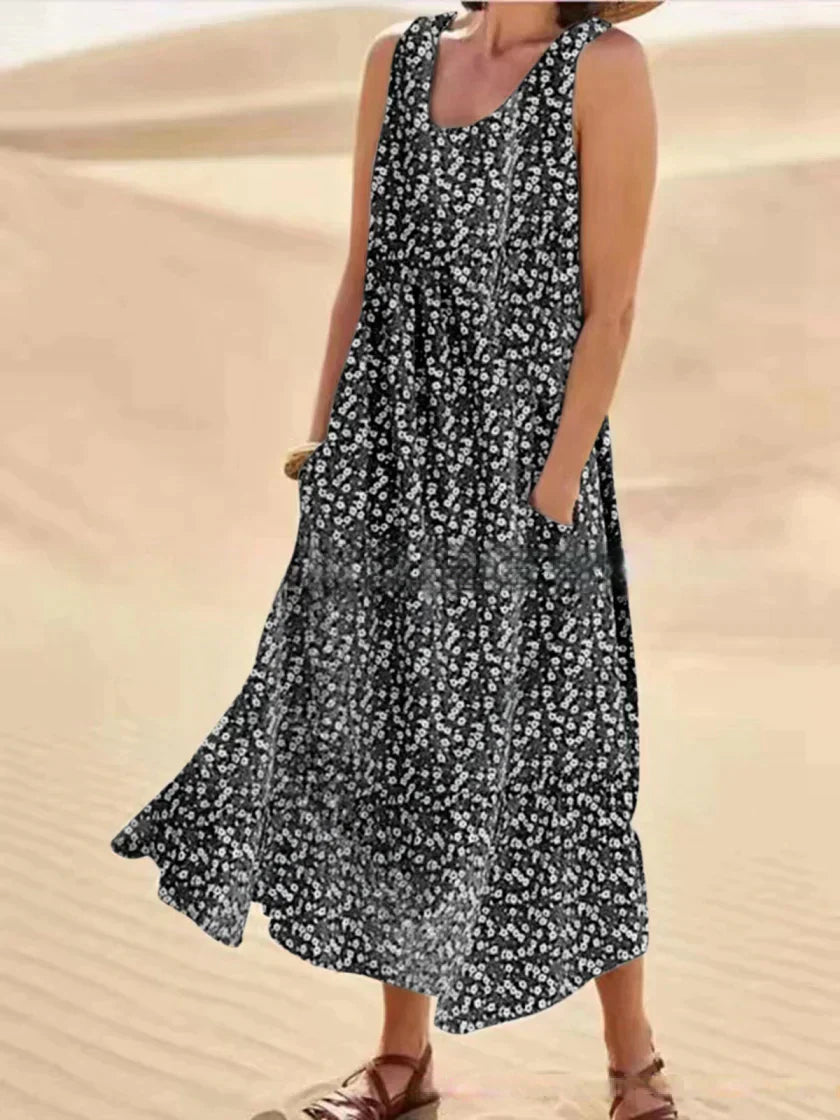 TS | Floral maxi dress with pocket detail