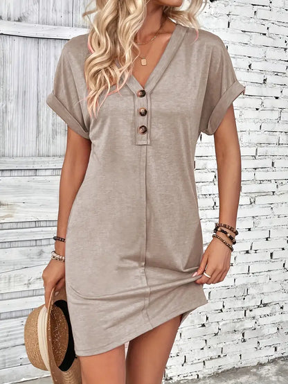 LM | Evelyn - Short-sleeved dress for spring