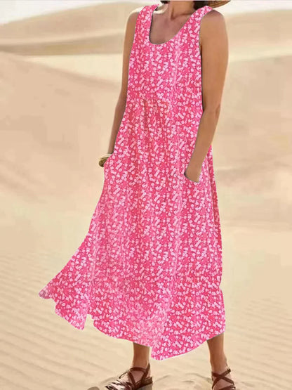 TS | Floral maxi dress with pocket detail